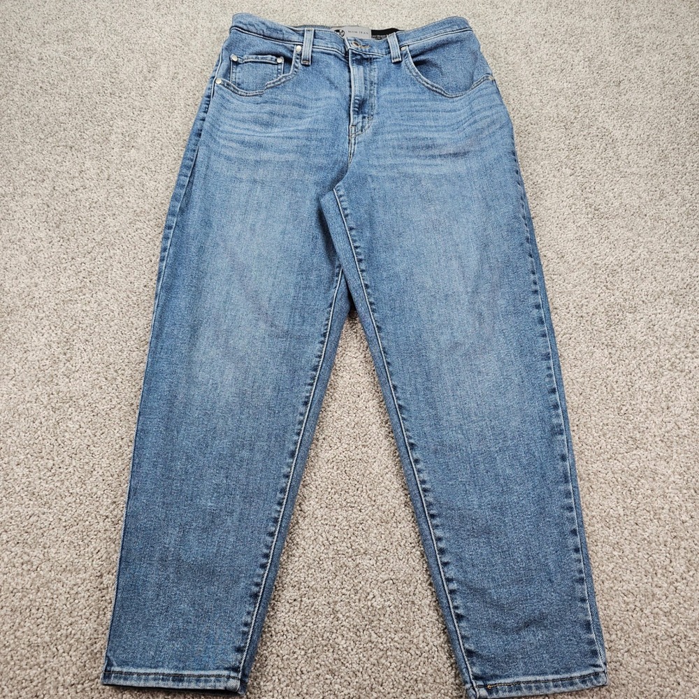 Levi's Silver Tab Mom‎ Jean Medium Wash Straight Leg Casual Denim Pants Size 31